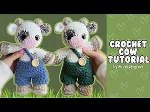 How to Crochet a Low-Sew Cow in Overalls| Easy, Cute, and Beginner-Friendly Tutorial