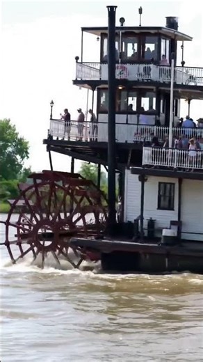 Side-Wheeler Steamboat in Action