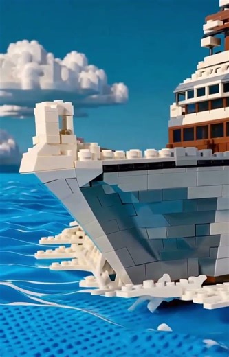LEGO Ship Pulled Into Whirlpool! 🌊 #lego #shorts