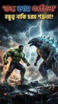 Hulk vs Godzilla: কে জিতবে এই মহাযুদ্ধে? | 8K Ultra HDR #shorts #hulk