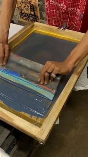 Screen printing plastisol ink, #shorts #screenprinting #cetaksaring #sablonmanual #sablon