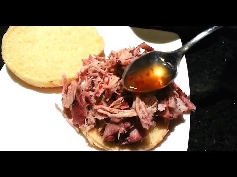 Shredded Bacon Wrapped Pork Shoulder Sous Vide with East North Carolina BBQ Sauce!