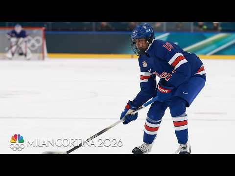 Laila Edwards RIPS wrist shot for 4-0 USA hockey lead vs. Italy | Winter Olympics 2026 | NBC Sports