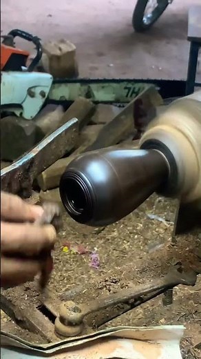 Palm tree wood turning #wood #woodworking #wooddesigner