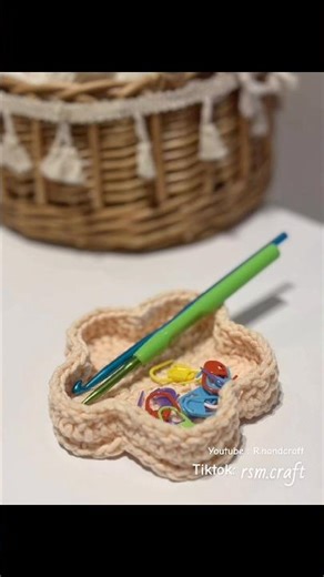 How to make small dish by crochet #crochet