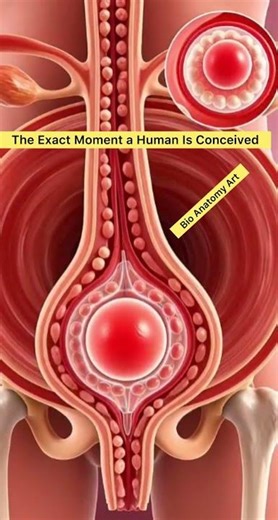 The Exact Moment a Human Is Conceived | Bio Anatomy Art | Gut Health
