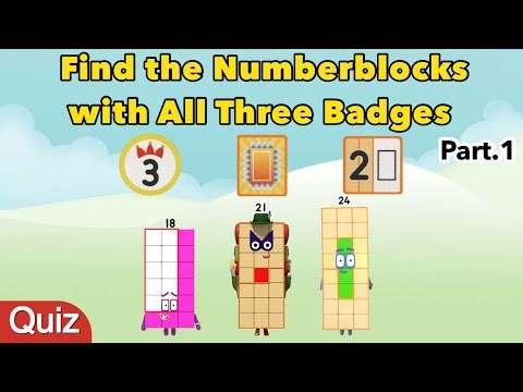 Find the Numberblocks with All Three Badges Part1｜Quiz
