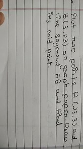 Plot the points A(23,3) and B(3,23) on graph paper. Draw the li... | Filo