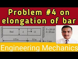 Problem on elongation of bar | Simple stress and strain 09 | Engineering Mechanics | Sumit Dwivedi |