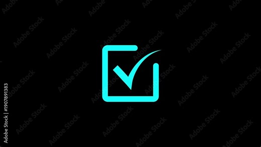 Simple Check mark icon, positive tick symbol of approved, success, confirm, correct concept animation background.
