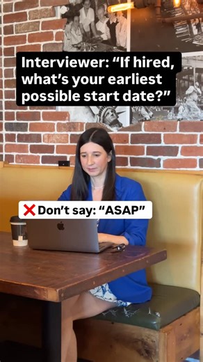 Natalia | IT USA 🇺🇸 | Career | 🚀 Hiring Manager POV: How to answer “What’s your earliest start date?” without sounding desperate or unclear ⬇️ 📌 SAVE this for your next... | Instagram