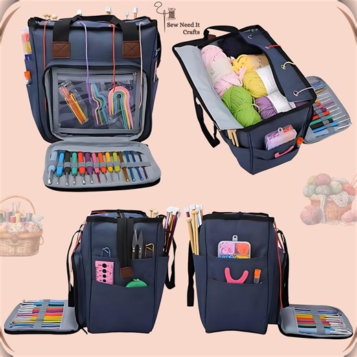 Crochet Bag, Knitting Bag, Crochet Storage Bag, Yarn Bag, Yarn Storage Bag, Knitting Project Bag, Crochet Tote Bag, Knitting Tote, Crochet - Etsy