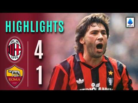 Milan vs. Roma | Show da 4 gol dei Rossoneri | Serie A 1991/92 Highlights