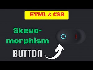 Creative Skeuomorphism Button Design using HTML & CSS | Modern Toggle Switch Effect 2025