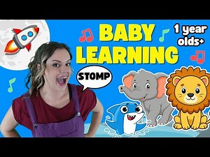 Baby Learning: First Words & Animal Sounds for 1 Year Olds | Zoo & Ocean Songs