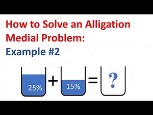 Pharmacy Calculations: How to Solve an Alligation Medial Problem - Example #2