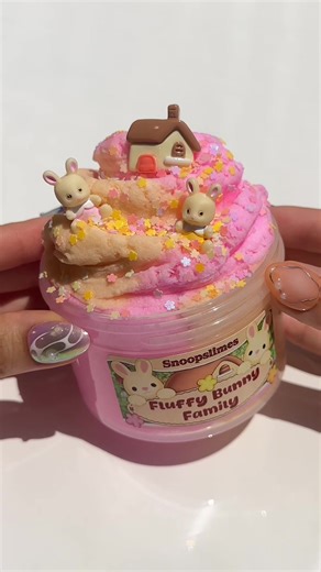 Fluffy Bunny Family Cloud Dough Slime Tutorial