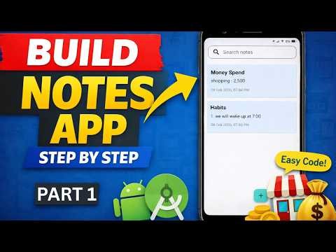 Build a Notes App in Android Studio (Step-by-Step Tutorial) | Notepad App | Part 1