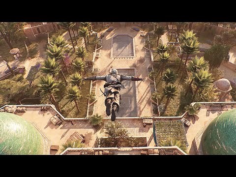 Assassin's Creed Mirage - Climbing and Jumping Off the Highest Viewpoint | Palace of the Green Dome