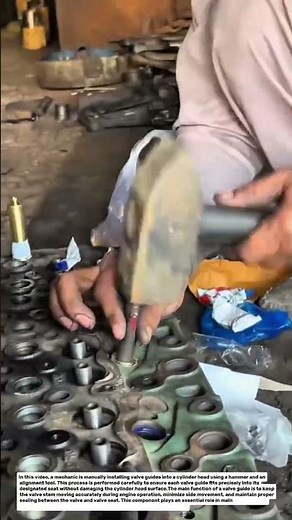 Manual Valve Guide Installation on Cylinder Head | Engine Head Repair Technique.