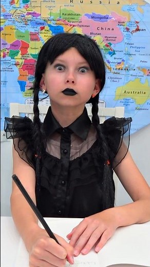 Wednesday Addams and Alice at school #shorts #scenery #wednesday