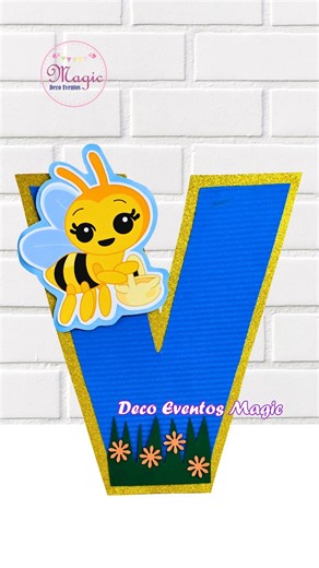 Deco Eventos Magic | 🐝 Crea una letra decorativa así de fácil ✂️📦 Con cartón reciclado y mucha creatividad 🐝 Easy DIY Decorative Letter ♻️✨ Learn how to create... | Instagram