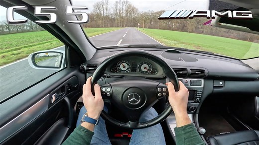 Mercedes C55 AMG W203 POV Test Drive