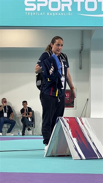 The stress of coaching is real 🥵 #Aerobic | #Gymnastics | European Gymnastics