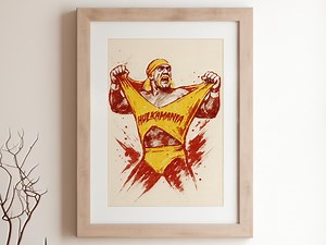 Hulk Hogan Wrestling Print: Retro WWE Wall Art (A4 Digital Download) - Etsy Canada