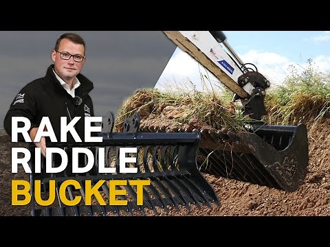 2 ATTACHMENTS IN 1 - Rake Riddle Bucket