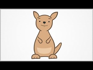 how to draw kangaroo step by step
