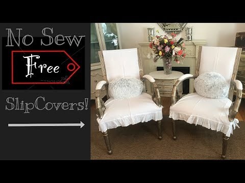 Farmhouse No Sew Chair SlipCovers