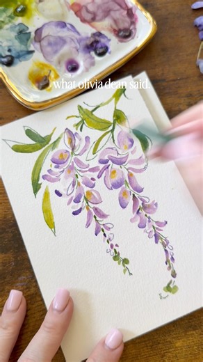 Painting Wisteria with a Filbert Brush 💜 | A Reminder to Show Yourself Kindness