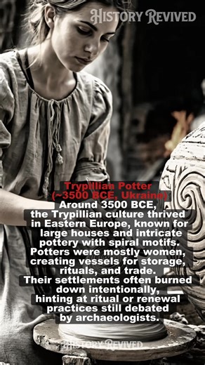 Trypillian pottery reveals a mysterious ancient world where women shaped culture—and entire villages were burned in ritual renewal. #HistoryFacts #TrypillianCulture #AncientEurope #Archaeology | Ancient History Revived