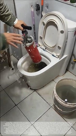 A clogged toilet can be cleared in a second using the principle of air pressure.