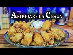 Aripioare de Pui la Ceaun / Tuci In Untura de Porc cu Sos de Iaurt si Usturoi