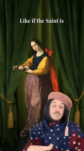 2.5K views · 119 reactions | There is a very wide variety in Saint portraiture. But hopefully this is a helpful guide for the next time you see a figure emerging from a dragon or holding a small tower. And I totally forgot to include Saint Sebastian () We’ll talk about him next t | Greedy Peasant | Facebook