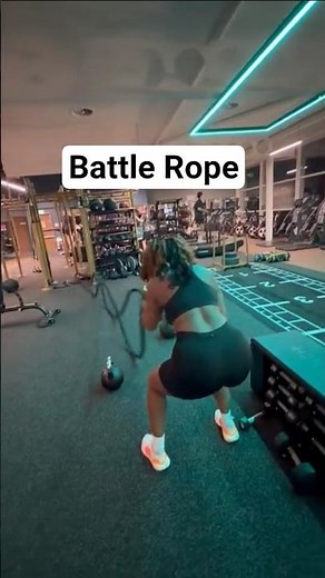 A flipping battle rope workout