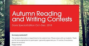 Autumn Reading and Writing Contests