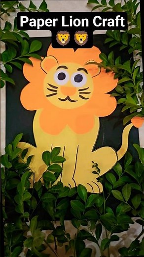 Origami Super Easy/3D/DIY Paper lion art & craft tutorial for😍🦁#viral#trending#shorts#diy#funny#lion