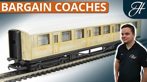 Run a long train of LNER teak coaches on your layout for a bargain price, with these Hornby models - available at just £12 each. | Hattons Model Railways