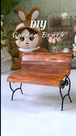 Handsoul Creations on Instagram: ""Turning tiny dreams into wooden wonders 🌿✨ Here’s my DIY mini garden bench — simple, cozy & full of charm 💚 Perfect for your fairy garden or home decor! 🌸🪵 #DIYGardenVibes #HandmadeWithLove" #viralreeĺs #usa🇺🇸 #diycrafts #crafttutorial #handmadewithlove #homedecorideas #craftinspo #craftreel #diydecor #craftlover #resinartcommunity #craftersoftiktok #miniatureart #creativecrafts #smallbusinesslove #handmadecreations #craftingfun #diysatisfaction #woodcraf