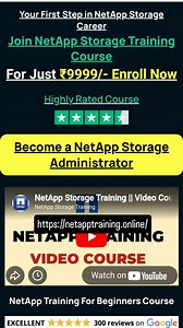 NetApp Storage Training #netapp #ontap #itcourse #netappguru #netappcourses | Kumar Satyendra NetApp