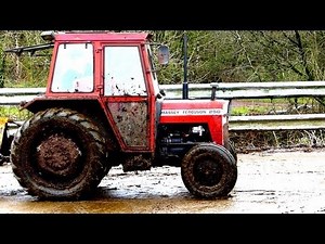 Massey-Ferguson 250 Scraping Yard - plus MF 135 Helps!