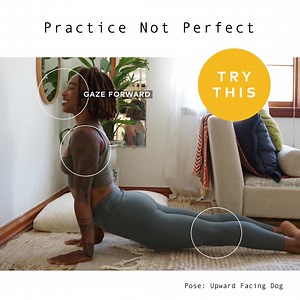 16 reactions | Get down with Up Dog! Try out these tips for Upward Facing Dog pose to help open up your chest and shoulders while strengthening your arms and legs. #PracticeNotPerfect | CorePower Yoga | Facebook