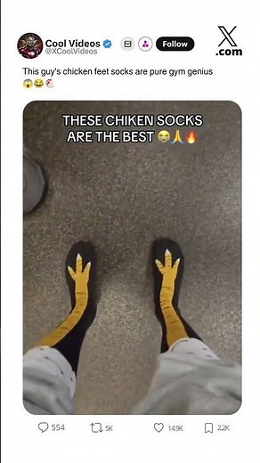 This guy's chicken feet socks are pure gym genius 😱😂🐔 #shorts #coolvideo