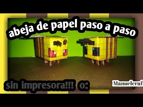 How to make a Minecraft bee step by step | Very easy! No printer required! #papercraft #manuelcraft