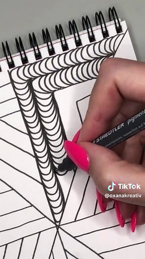 3D Doodle Tutorial for Beginners ✍️ Satisfying Drawing Zentangle Art #art #drawing #inspiration #zentangle #foryou