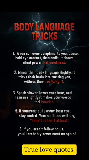 161K views · 1.5K reactions | Body Language Tricks..... | True Love Quotes | Facebook