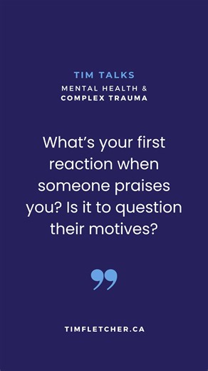 Tim Fletcher Co. on Instagram: "📺 Video: "Using Fear to Control People - Intro to The Characteristics of Complex Trauma - Part 6/11" Do you have shame, or not? An easy test you can do on yourself is to look at how you react when people praise you. Do you question their motives? Assume they're just saying that to be nice? Or maybe even think they wouldn't say that if they really knew you? Shame is often at the core of complex trauma, and though it's hard, it is possible to recover from it as par